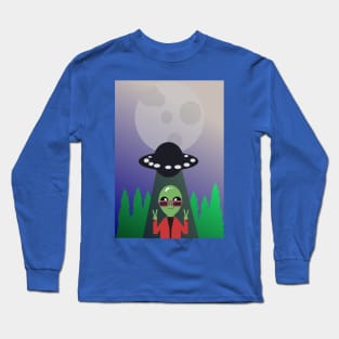 Too Cool For This Planet Funny Alien Long Sleeve T-Shirt